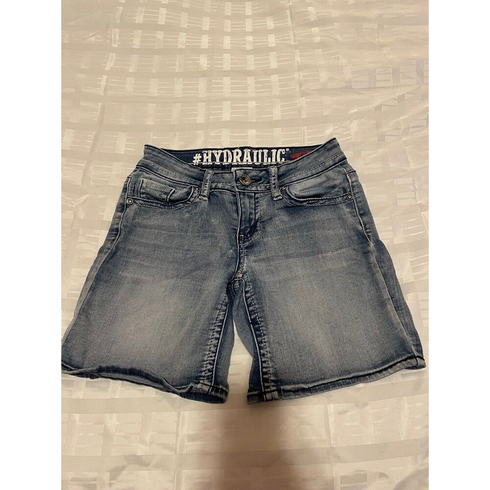 Hydraulic Lola Curvy Jean Shorts 1/2 Blue Denim Bermuda
